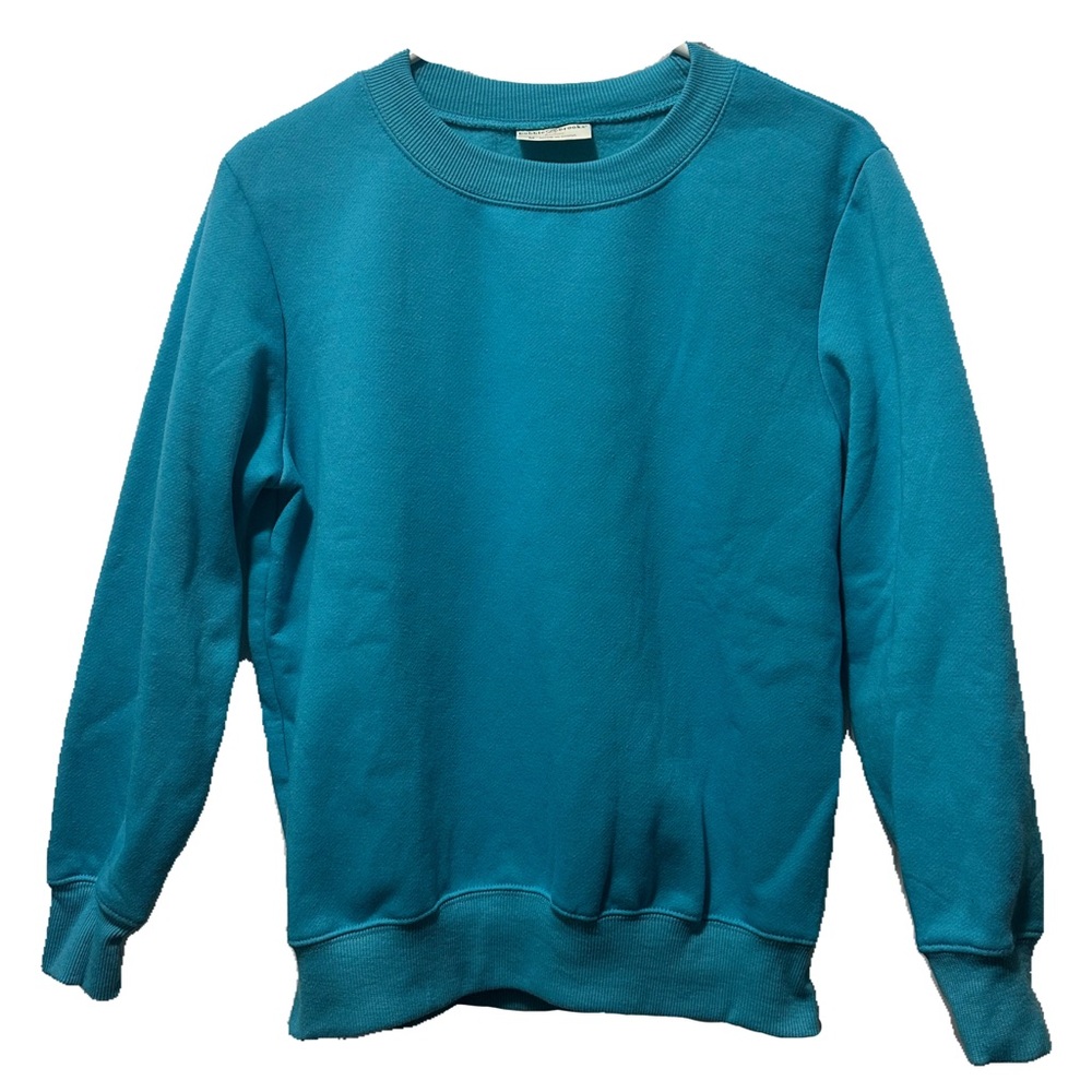Classic Crewneck Sweatshirt Women’s Size Medium Teal Sweater NEW See Description